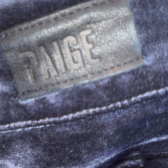 PAIGE Midnight Slate Velour Verdugo Ultra Slim, Skinny Jeans - Picture 4 of 7